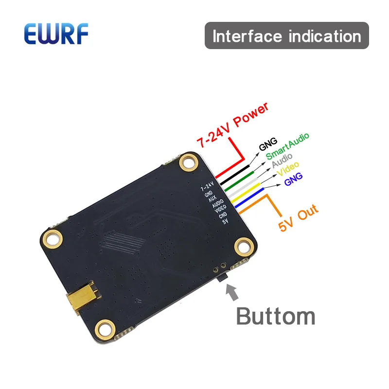 Kamera fpv 5.8G 1000mW, bisa disesuaikan dengan 2.1mm CMOS 1200TVL fpv untuk Drone RC bagian mobil RC