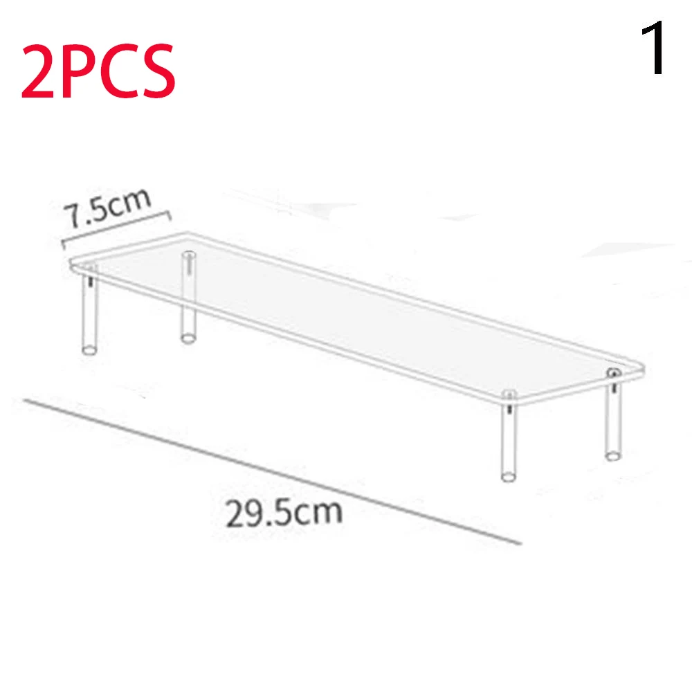 1-4 Tier Acryl Display Stand Duurzaam Display Rack Voor Cupcake Parfum Pop Transparante Trapeziumvormige Blind Box Opslag Plank
