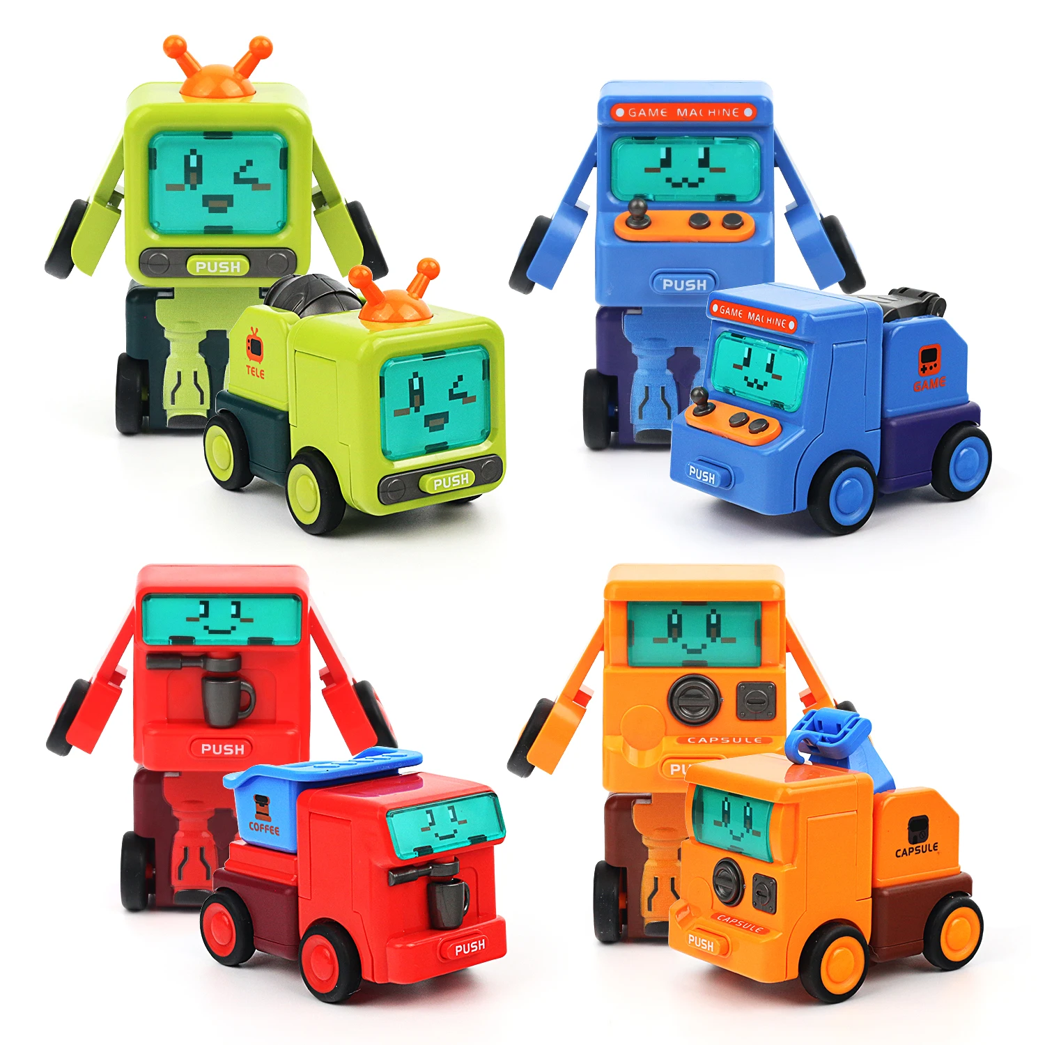 

Transformable Cars Vehicle Model Toy for Toddlers, Cute Pull Back Cars, Cool Deformation Car, Funny Christmas Birthday Gifts