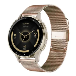 For Garmin Venu 3/3S 2/2S Metal Strap for Garmin Venu 2 Plus Wristband for Garmin Vivoactive 3 4 4S Bracelet Garmin Venu Sq Band