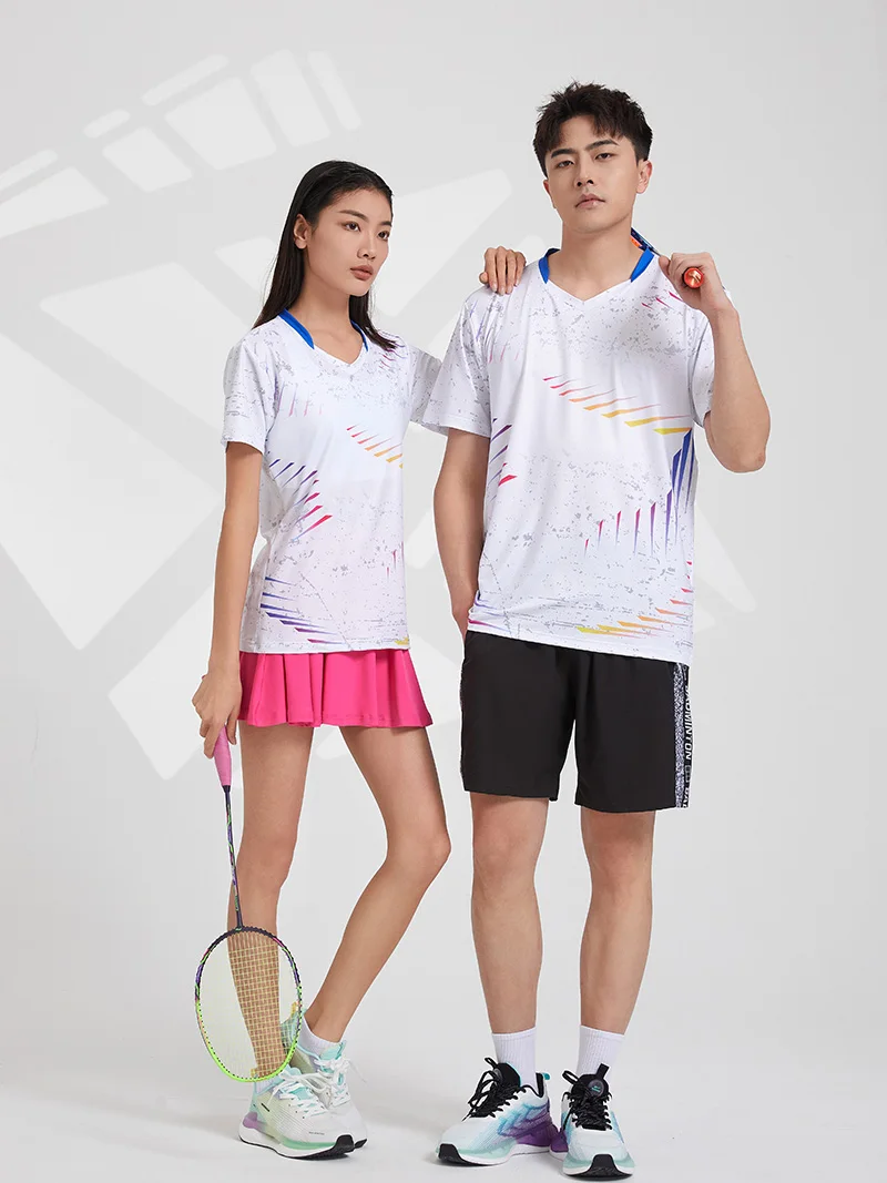 2023 Badminton T-Shirt Men/Women Kids Tennis Shirt Quick Dry Training Volleyball Table Tennis Breathable Shirts For Male Female