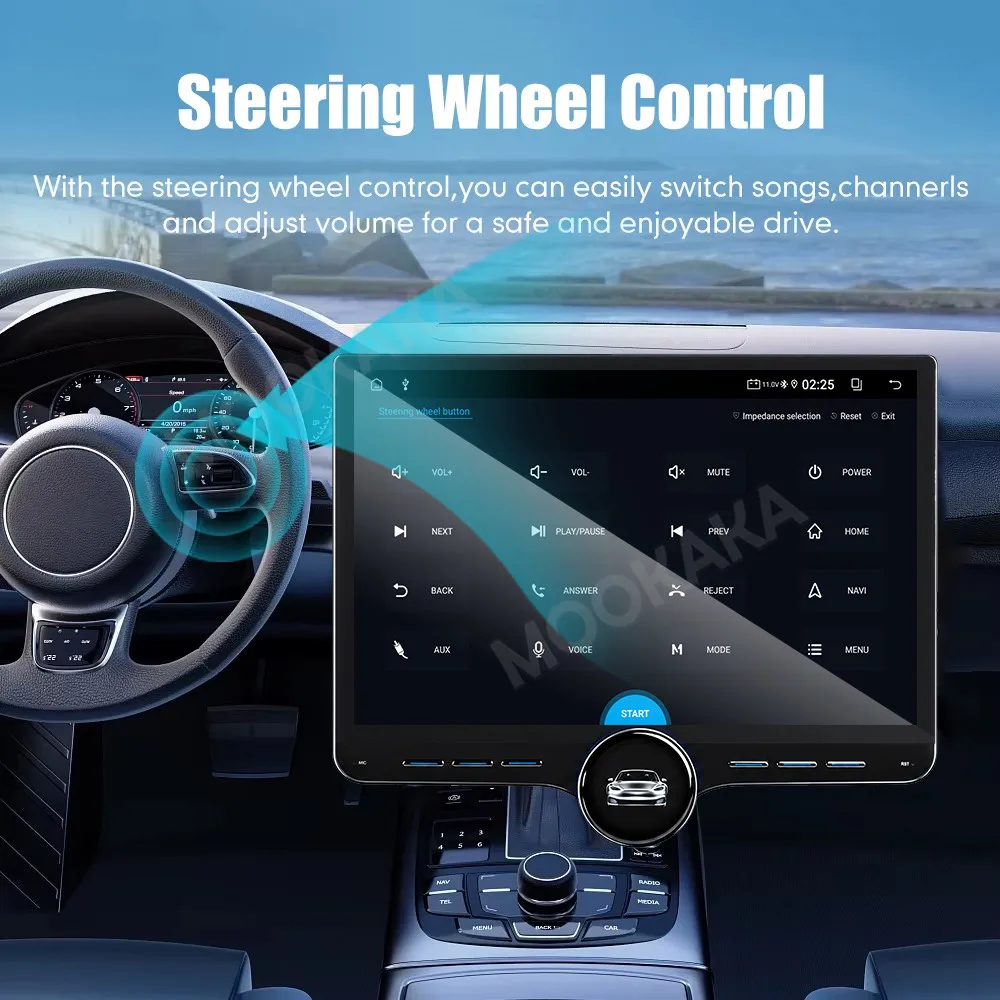 Single knob Android Auto adio For Toyota Highlander 2021 Multimedia 11.5 inch Navigation Car Stereo Receiver player Head Unit