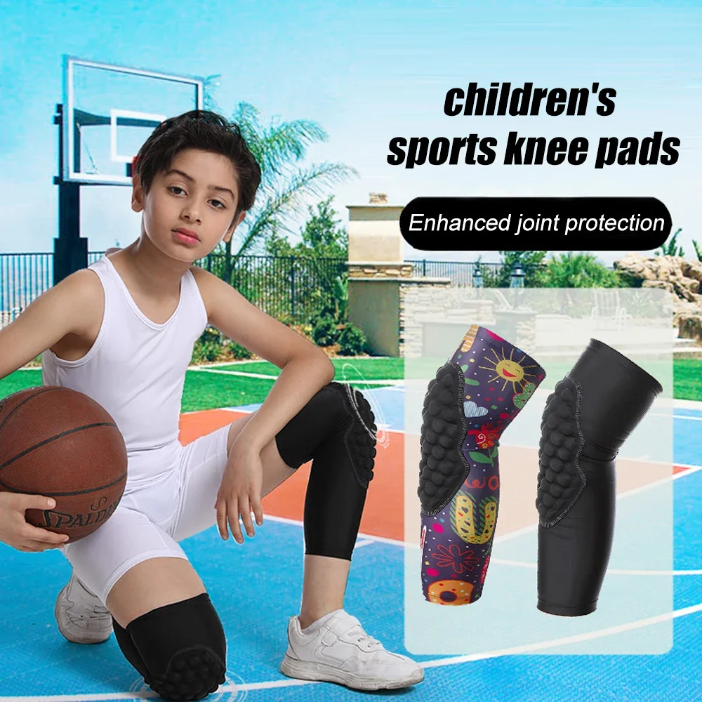 Honeycomb Knee Support Knee Pads Brace Leg Sleeve Calf Compression Knee Protection For Kids Child Sports Football Basketball