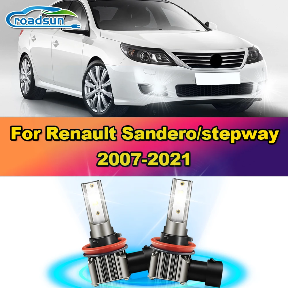 

2Pcs 12000LM Auto Fog Lamp 100W H11 H8 H9 LED Car Fog Light Bulb 12V For Renault Sandero/stepway 2007-2017 2018 2019 2020 2021