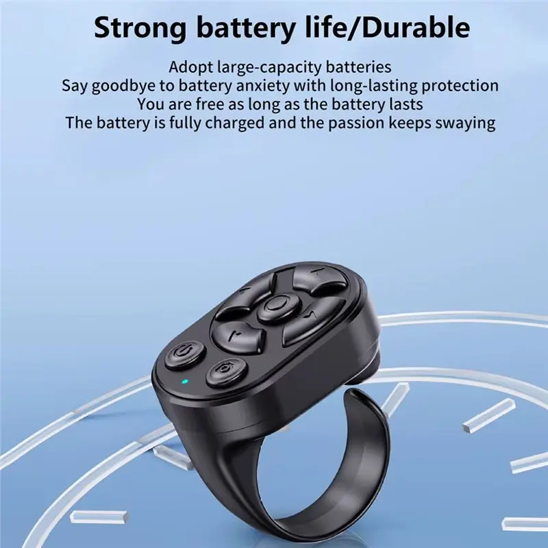 ABKN Bluetooth for TikTok Remote Control Ring Flipping Selfie Fingertip Gadget Give Likes for iOS Android Harmonyos (Pink)