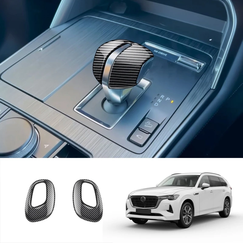 Für Mazda CX-60 CX 60 CX-80 CX80 CX-90 2022 2023 2024 2025 ABS Auto Schaltknauf Abdeckung Zierleiste Aufkleber Zubehör – Detail 14