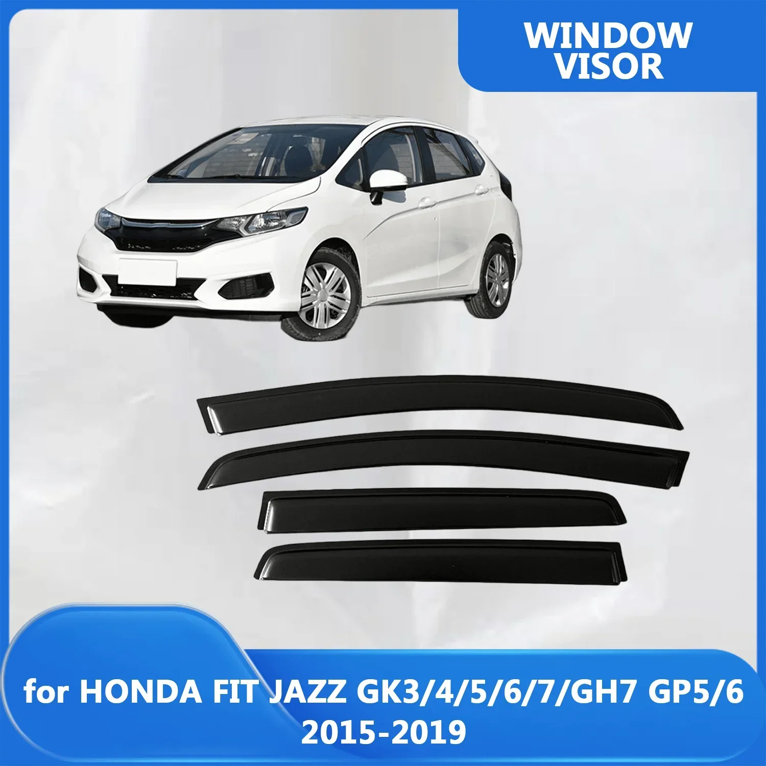 

Window Visor for HONDA FIT JAZZ GK3/4/5/6/7/GH7 GP5/6 2015 2016 2017 2018 2019 Wind Deflectors Rain Guards Door Visor Vent