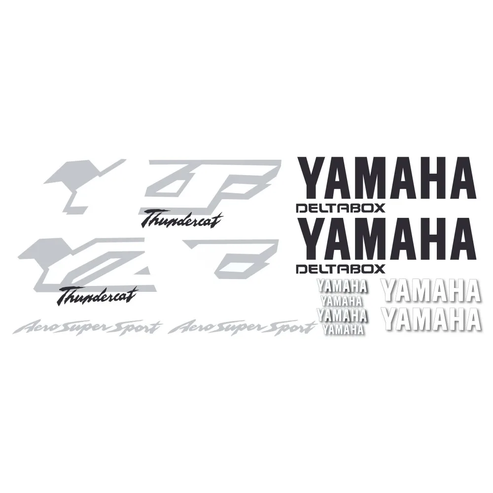 Motorbike road compatible sticker kit black, gray and yellow  motorbike Yamaha YZF 600 R Thundercat 1998-2001