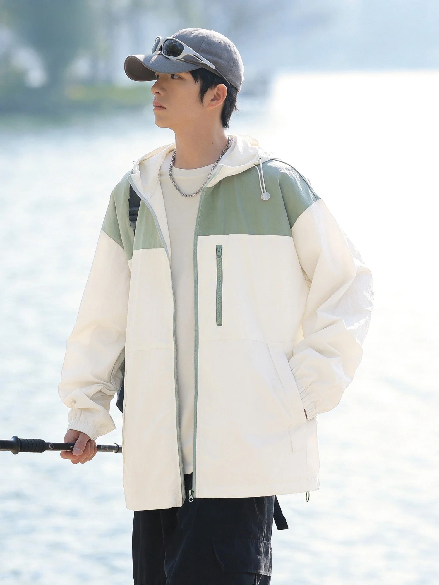 ウォリアーアイスシルク-uv-保護軽量メンズジャケット夏アウトドアスポーツ釣りコート通気性ルーズフィット長袖