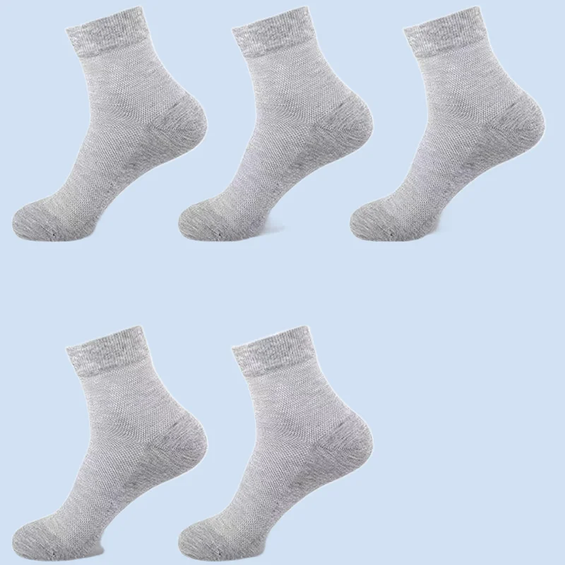 Chaussettes mi-tube en maille fine pour hommes, chaussettes Big Feet, taille extra large, grande taille, 5/10 paires