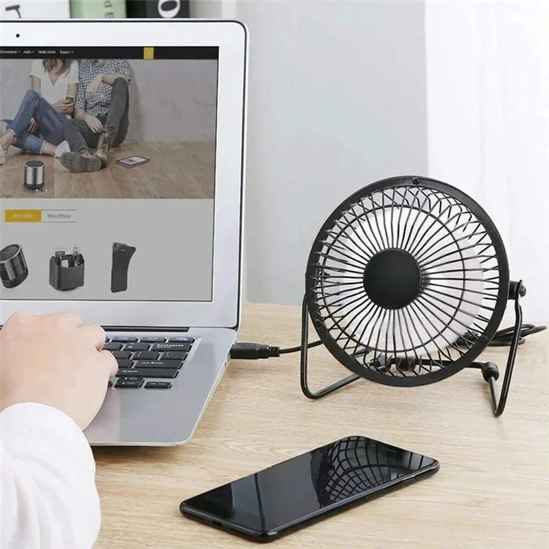 4 Inch Desk Fan Portable Home Office Desktop Fan Mini USB Rechargeable Fan 360 Degree Rotatable Fan Portable USB Fan view 2