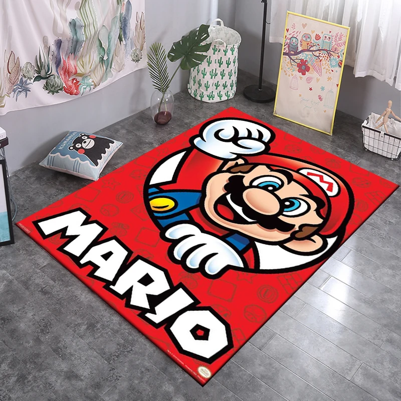 3d Cartoon Super Mario Bros Game Hd Tapijt Voor Woonkamer Kinder Slaapkamer Sofa Keuken Versieren Kind Antislip Vloermatten