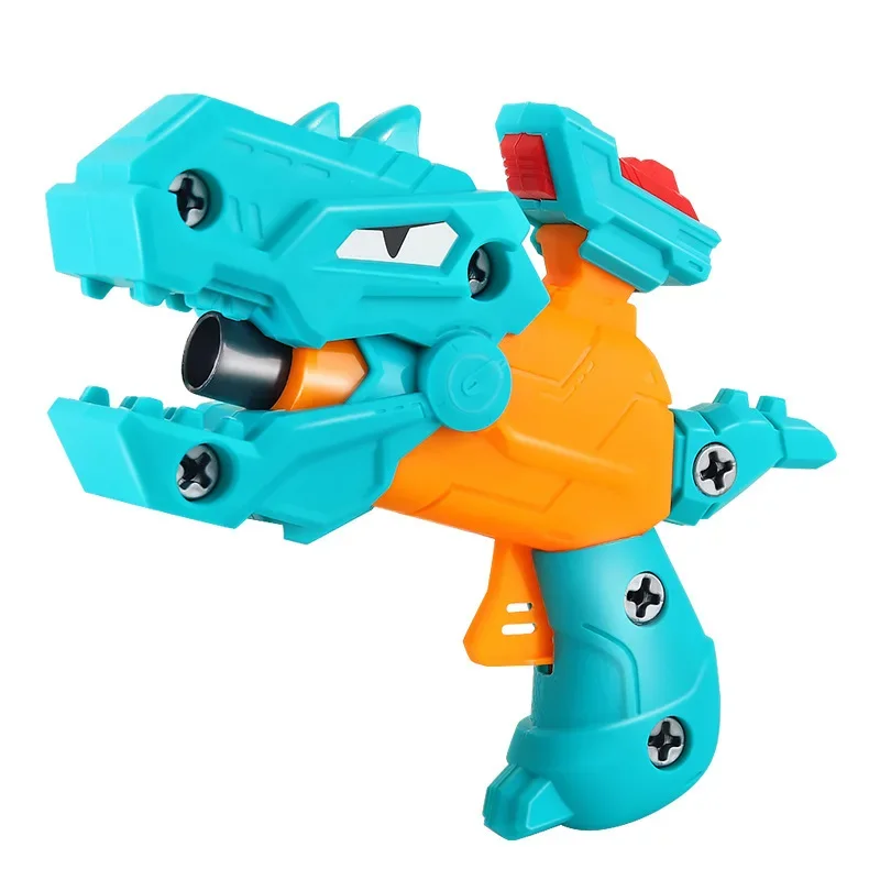 Mini dinossauro bala macia arma brinquedos de carregamento manual crianças esportes ao ar livre jogo tiro crianças pistola armas brinquedo presente natal