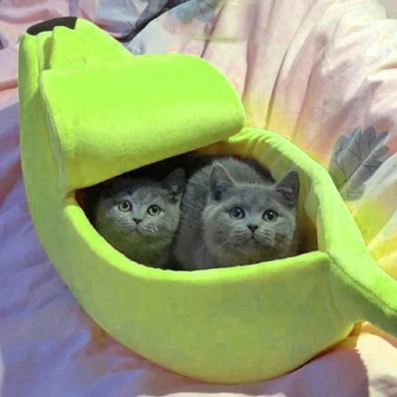 Cute Banana Cat Bed, Pet Bed Soft Cat Embrace Bed, Lovely Pet Bed For Cats, Rabbits & Small Dogs