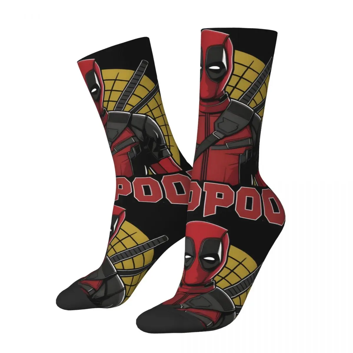 

Happy Funny Men's compression Socks Popular Movies Retro Harajuku Deadpool & Wolverine Hip Hop Novelty Pattern Crew Crazy Sock