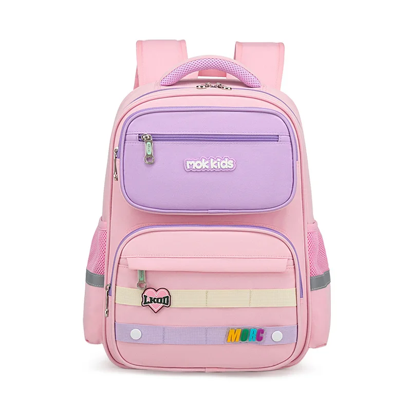 

Orthopedic Primary School Backpack Nylon Waterproof School Bag for Girls Travel Bags Large Capacity Student Bookbags