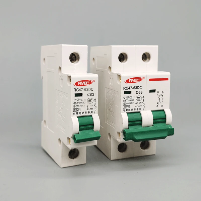 32A เครื่องตัด DC12v-125v 63A, 1P/2P พลังงานแสงอาทิตย์ RV เรือยอชท์ไฟฟ้าแบตเตอรี่ไฟดับป้องกันเบรกเกอร์