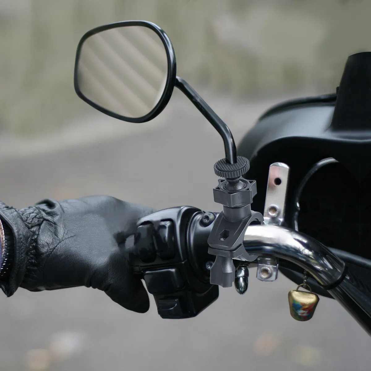 2Pcs Camera Support Motorcycle Handlebar Rearview Mirror Holder Universal Side Bracket Motorbike Fixing Parts Motorbike Parts