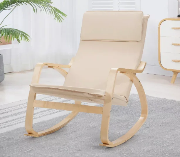 Rocking Chair Metal Frame Leisure Chair for Bedroom Hotel Living room Outdoor