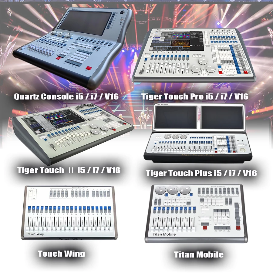 Titan V16/i7/i5 Quartz Console Cutover Choose Tiger Touch Pro/Ⅱ /Tiger Touch plus/Touch Wing/Titan Mobile DMX Controller