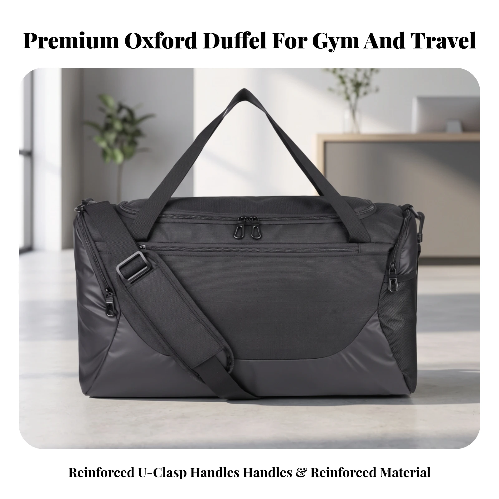 Sports Duffel with Wet Dry Separation Multi-Compartment Duffel Bag with Wet Pocket Separate Multifunctional for Travelers, Gym