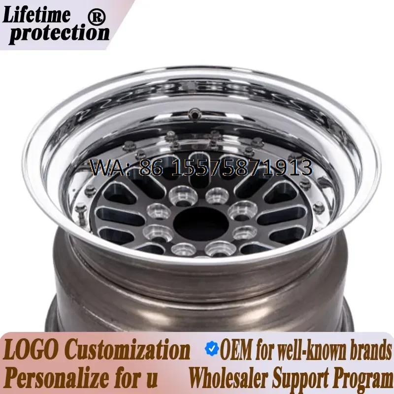 for WELD Beadlock Forged Wheels Drag Racing Challenger 15 16 17 Inch Lightweight Polished Alloy