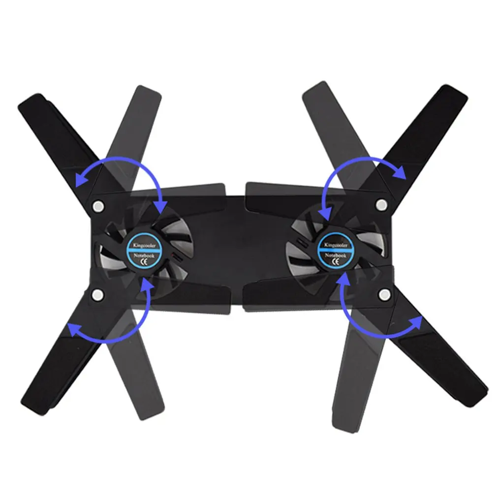 Laptop Desktop Stehen Dual Lüfter Laptop Cooling Pad Faltbare Unterstützung Rack Computer Komponenten Laptop Tisch Klapp Halter