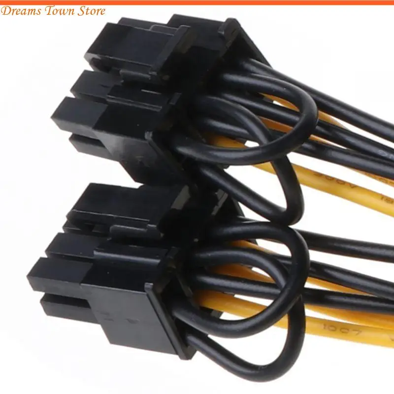 HX6A Power Cables CPU 8 Pin to Dual 8 Pin PCI-E Graphics Card Power Adapter Cable