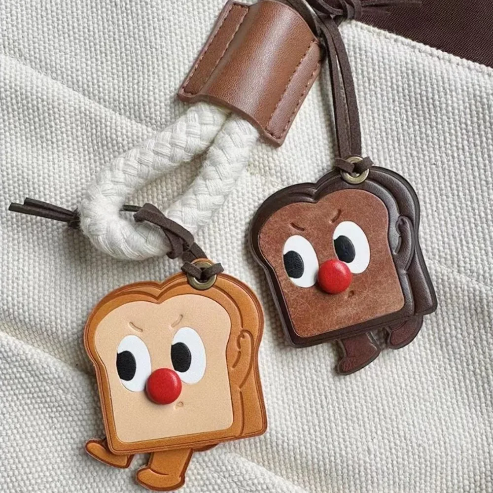 PU Leather PU Leather Toast Pendant Toast Croissant Backpack Hanging Ornament Bag Accessories Cartoon