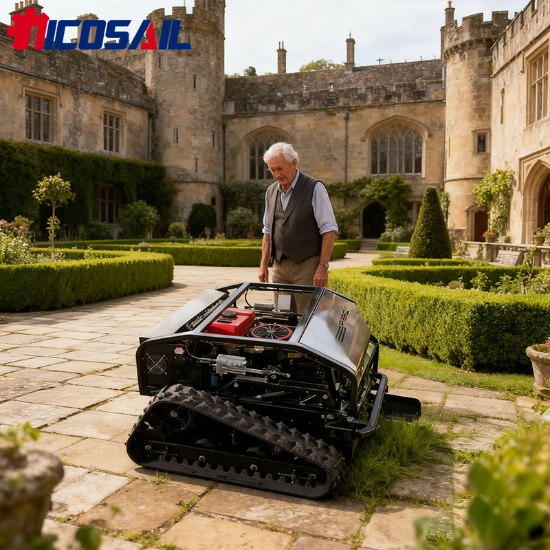 

Мощная газонокосилка по индивидуальному заказу с откидной доской для газонокосилки, подходящая для использования в школьных садах в горных областях.