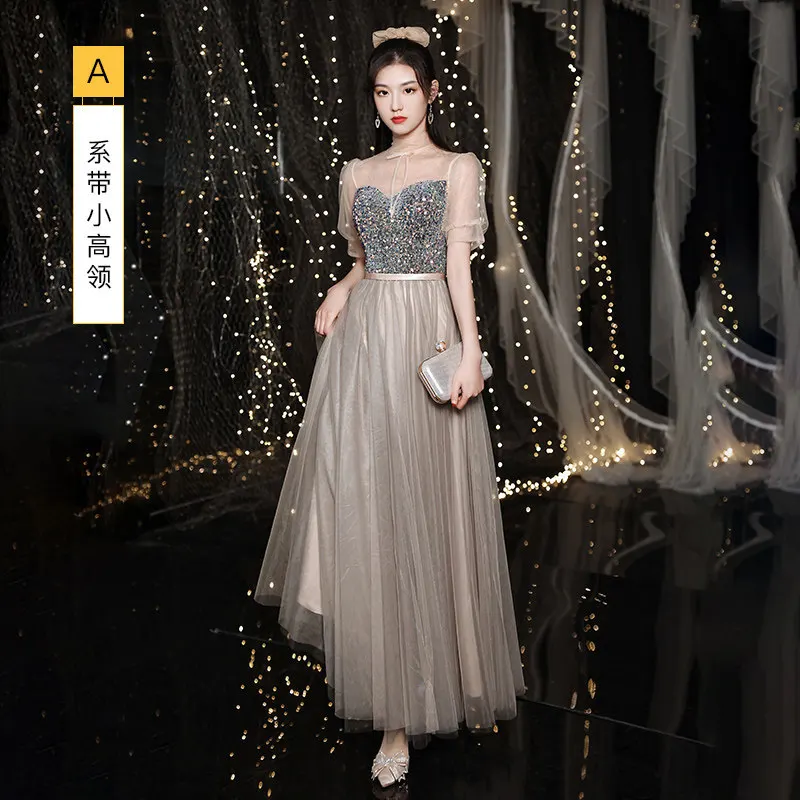 Party dress prom dinner evening dresses gown floral Banquet gala cocktail graduation guest  H111