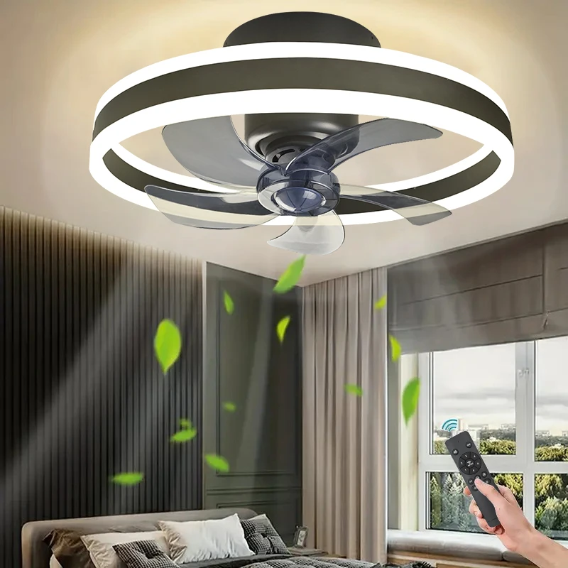 360 Rotating Ceiling Fan with Light Modern Intelligent Fan with Remote Control Led Fan Light for Living Room Bedroom