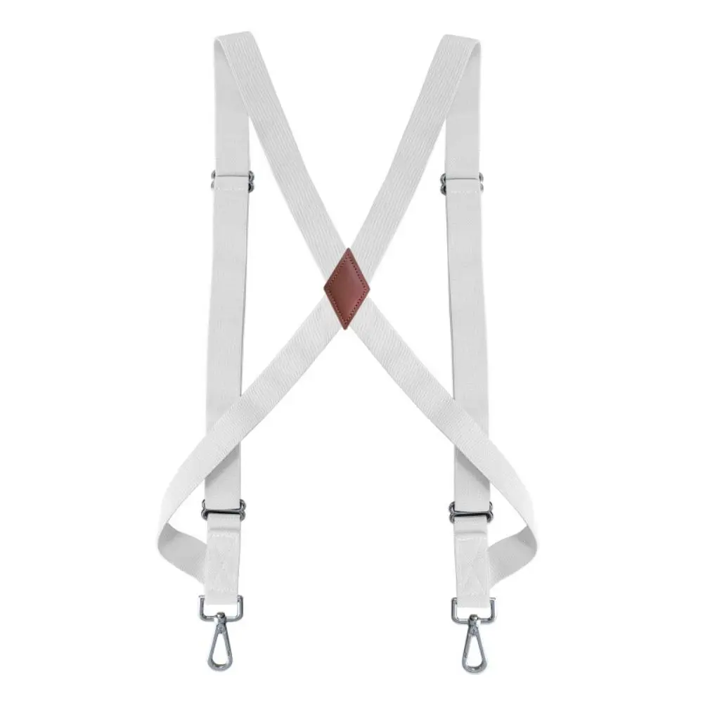 Casual Retro Suspenders for Men British Style 2.5cm Leather Suspenders Suit Accessories Anti-slip Suspender Clip Men