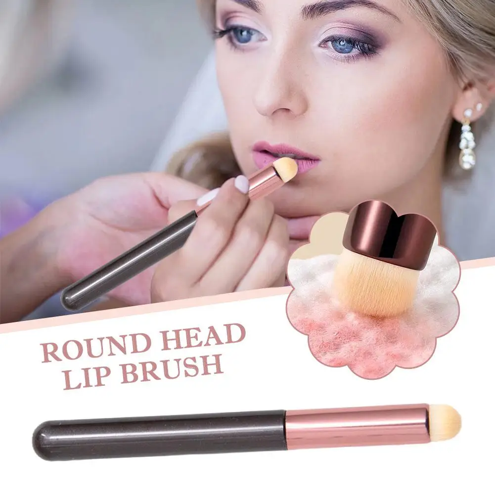 Multifunctional Round Head Lip Brush Professional Lip Brush Portable Soft Lipstick Brush For Girl Women Gift Makeup Tools