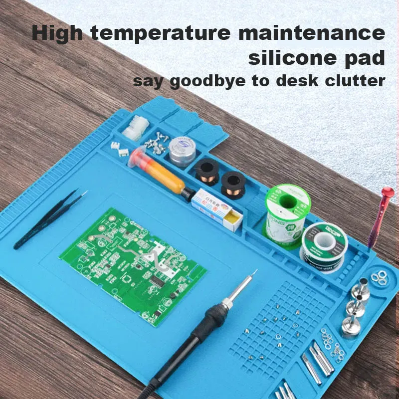 Multi-function Working Repair Pad for Mobile Phone Maintenance High Temperature Resistance Magnetic Insulation BGA Soldering Mat