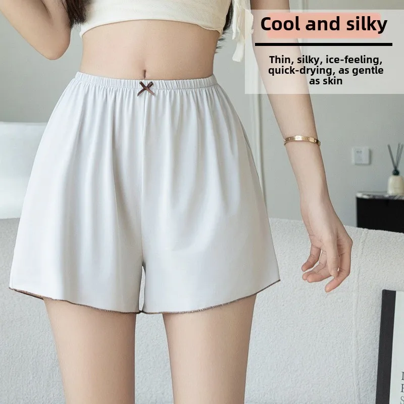 

Pajama Pants Women Ice Silk Pants Summer Thin Leggings Loose Breathable Plus Size Girls Home Shorts White Pajama Pants Ladies