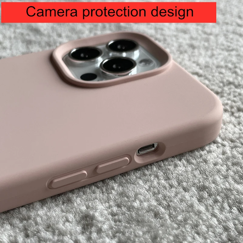 Coque en silicone couleur bonbon pour iPhone, coque de protection pour objectif d\'appareil photo, coque pare-chocs officielle pour iPhone 13, 12,