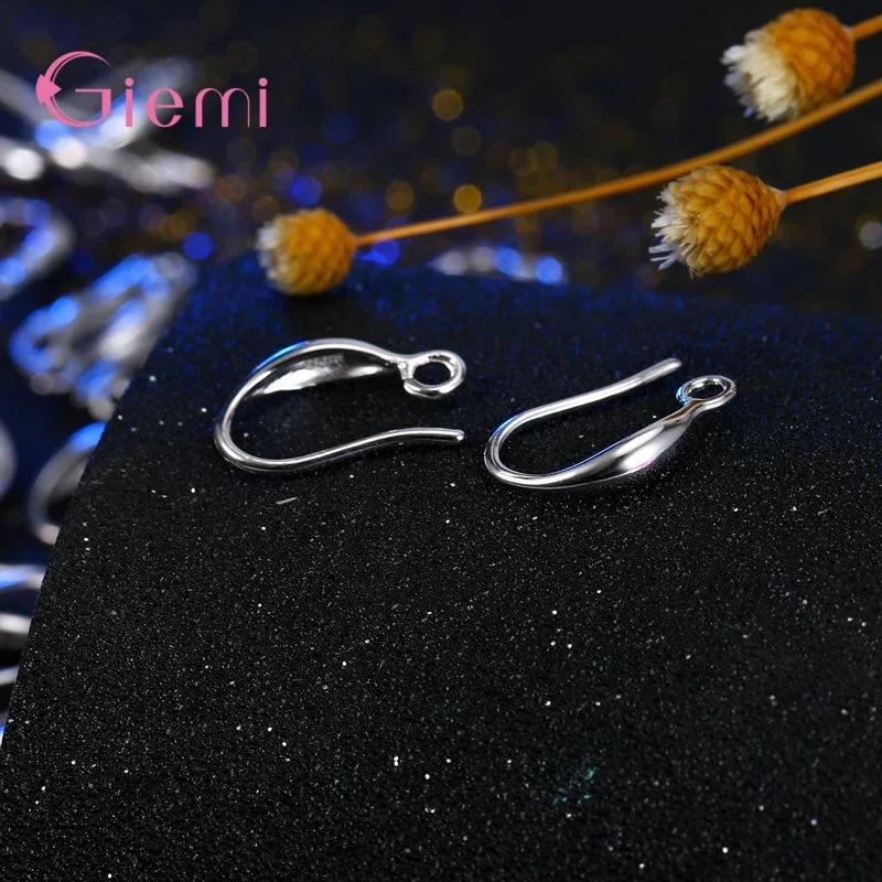 DIY Making Accessories 925 Sterling Silver Hook 10Pcs/lot Earring Findings For Jewelry Making Ear Clasp Wires Women Brincos