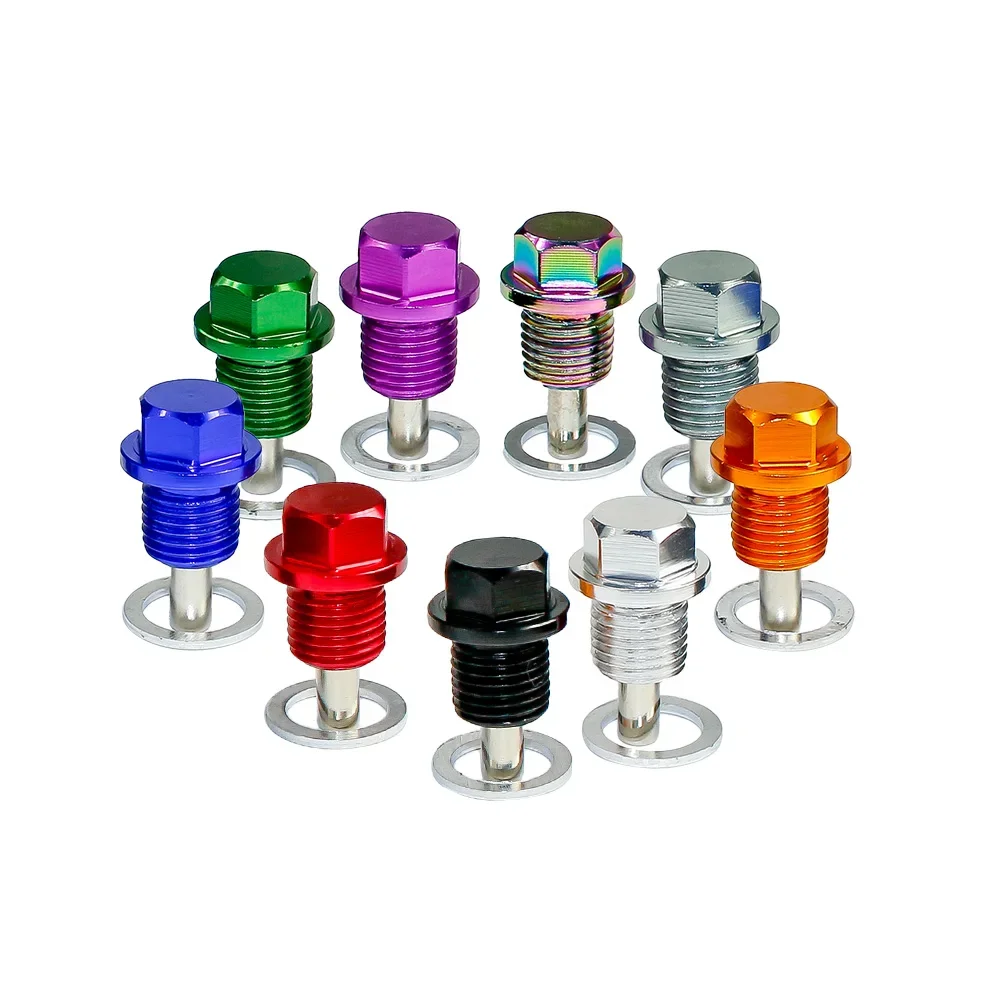 M14*1.5  Aluminum Neo Chrome Magnetic Oil Drain Plug Oil Drain Bolt Oil Sump drain plug nut