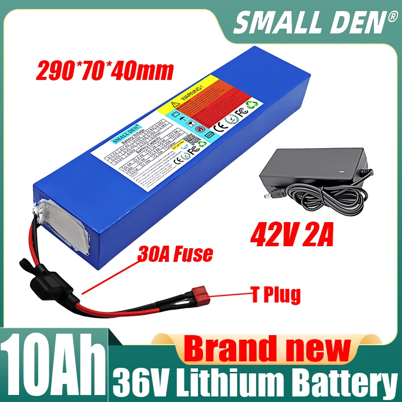 

18650 36V 10Ah lithium-batterie pack 10S3P 250-500W 42V Elektrische fahrräder Roller 30A BMS und sicherung gerät ebike batterie