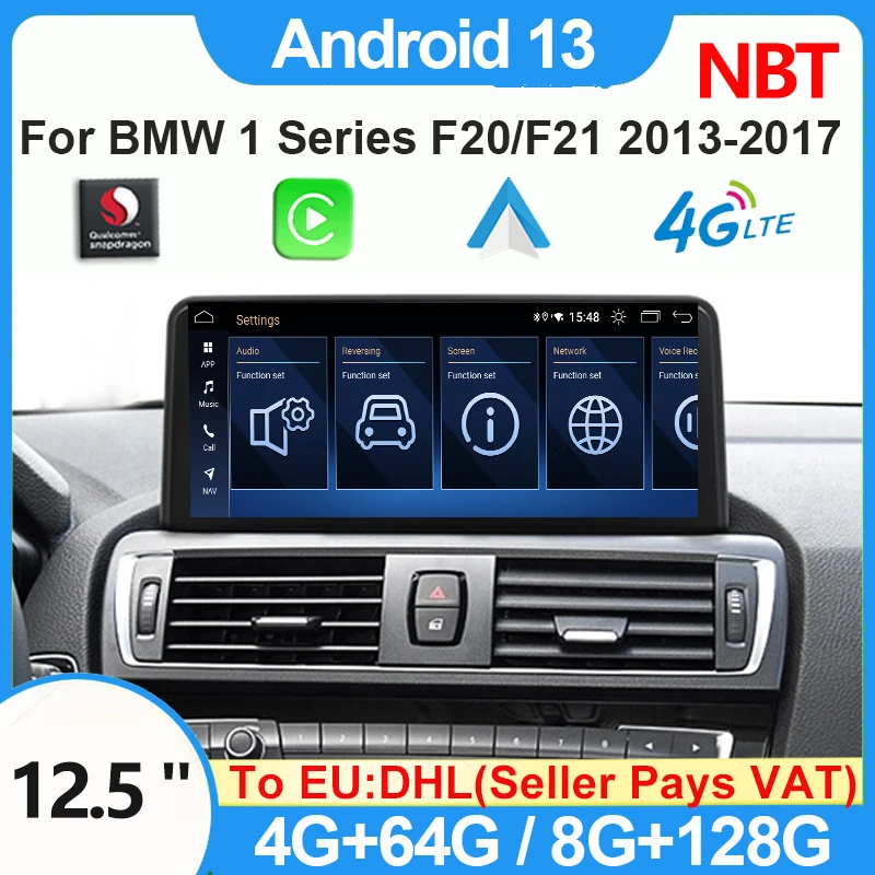 

1920*720 Car Multimedia Display For BMW 1 2 Series F20 F21 F22 F23 2013 - 2017 NBT Touch Screen Wireless Carplay Android 13 Auto