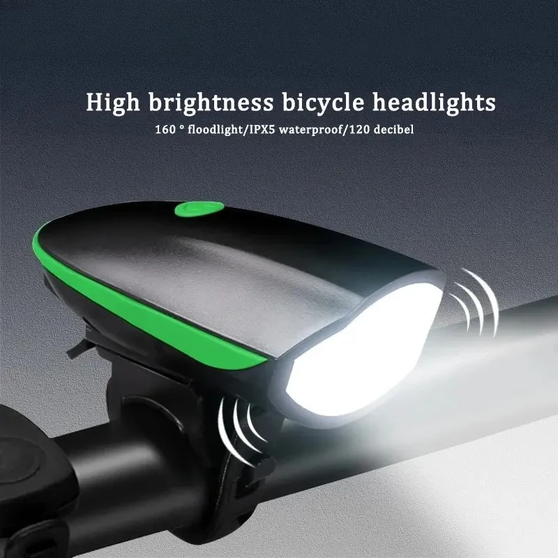 

Велосипедный светодиодный фонарь с гудком и динамиком, 3 режима, передний фонарь для велосипеда с пультом дистанционного управления, перезаряжаемый, для горных велосипедов, велосипедный звонок-фонарь