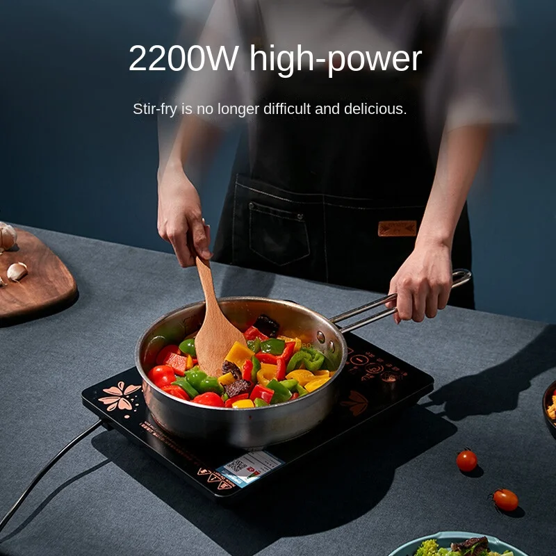 Household Induction Cooker Electric Stove Touch Button Multi-function Appointment Timing Electric Hob Cooktop Stove 2200W