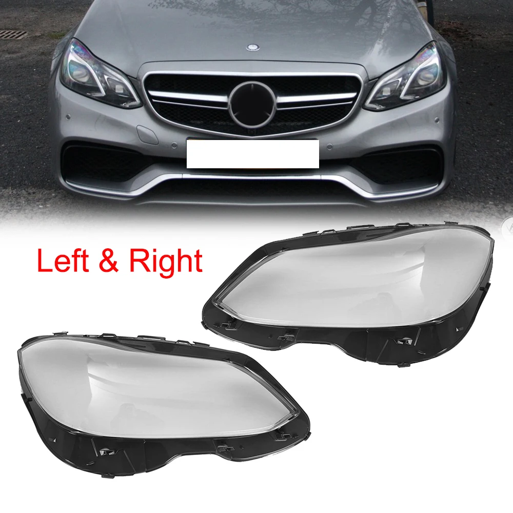 Car Front Headlight Lens Cover For Mercedes Benz E Class W212 2014-2015 Clear Glass Headlight Lamp Shade High Quality