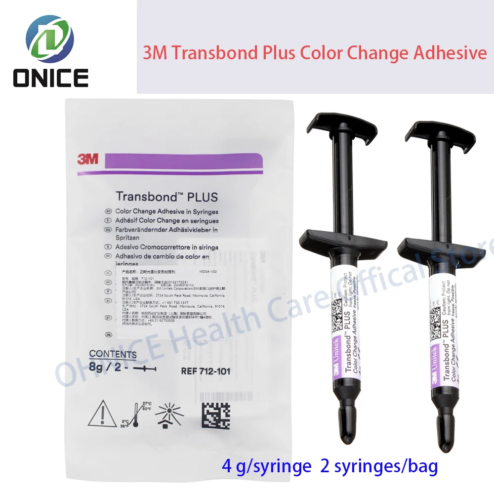 2*4g 712-101 3M Transbond Plus Color Change Adhesive Light Cure Dental Orthodontic Primer Bonding Adhesive