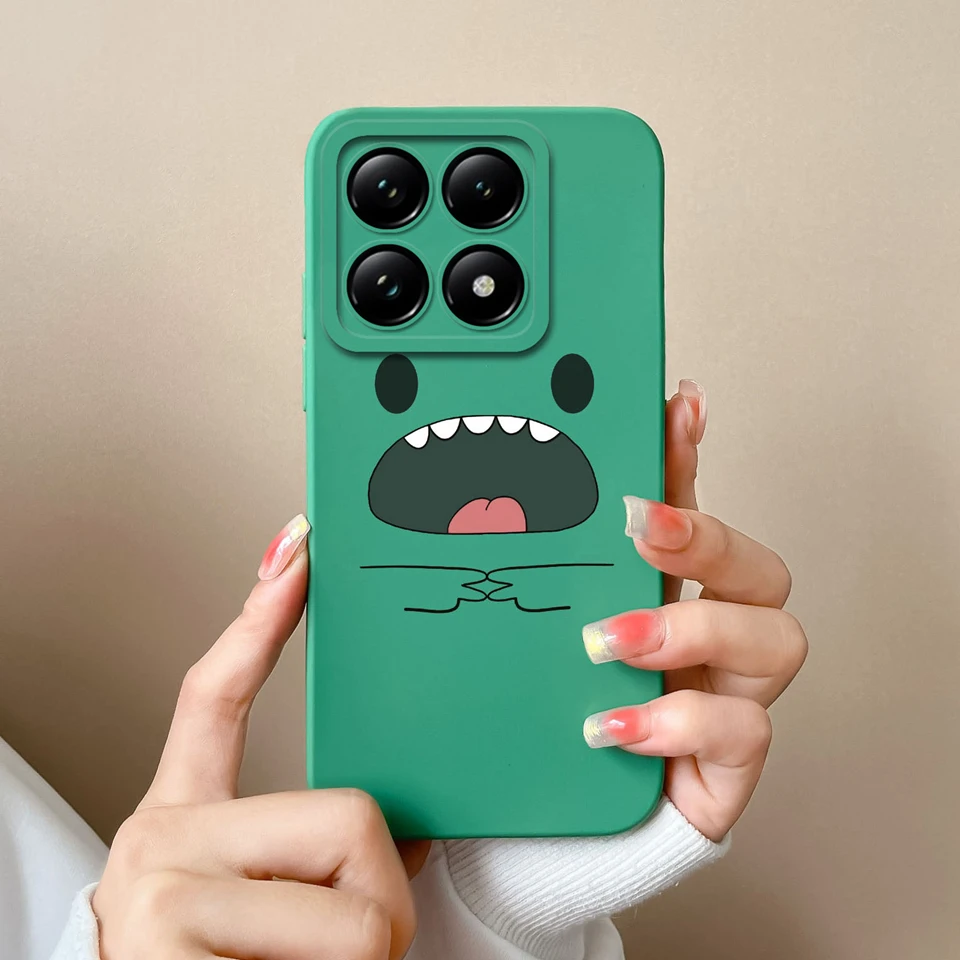 Xiaomi 14T 14T Pro 용 케이스 Xiaomi 14T Pro Coque Funda 용 다채로운 러브 하트 액체 내구성 충격 방지 고품질 커버