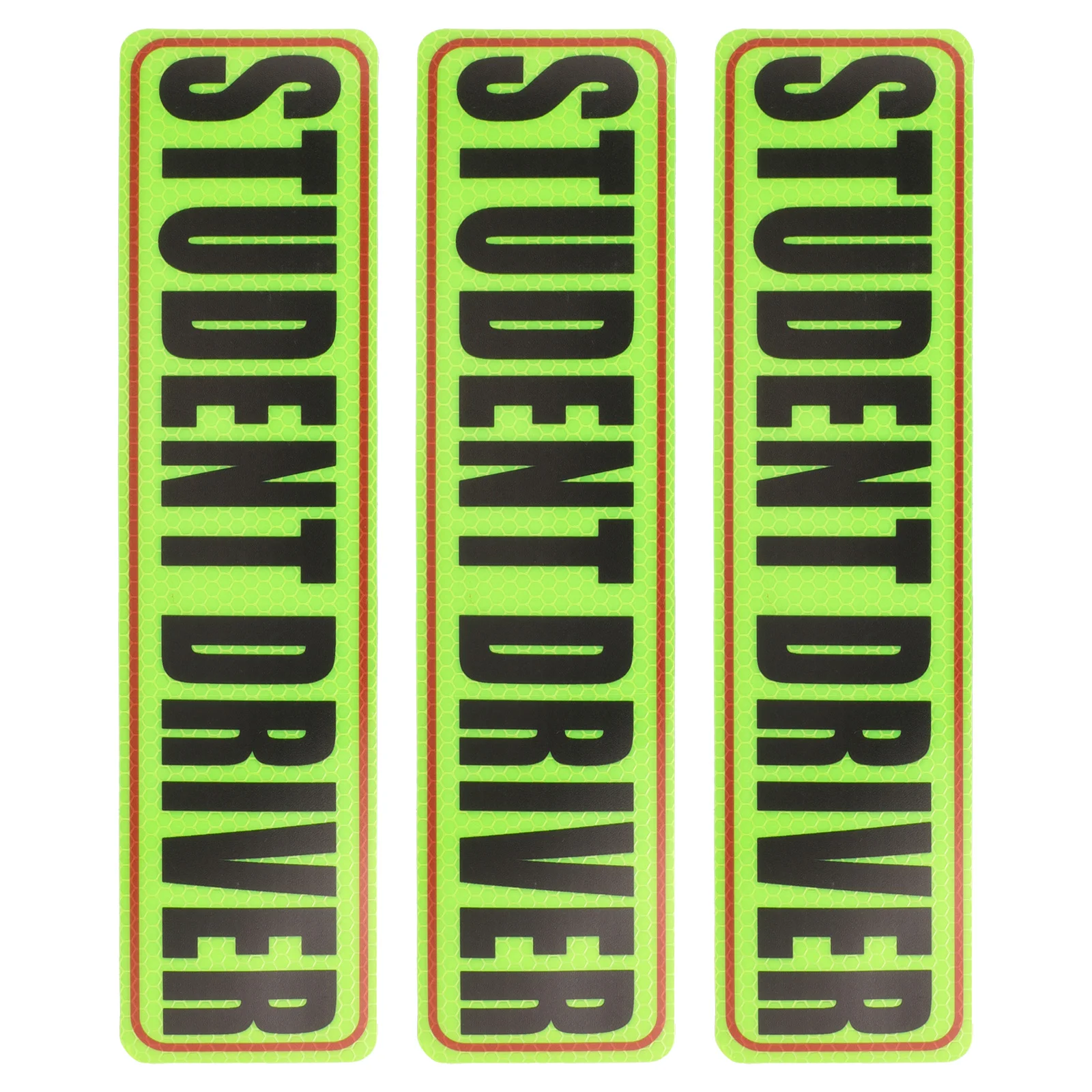 

3 PCS Safety Signs Outlet Student Driver Sticker Double-sided Tape Novice Adhesive Car