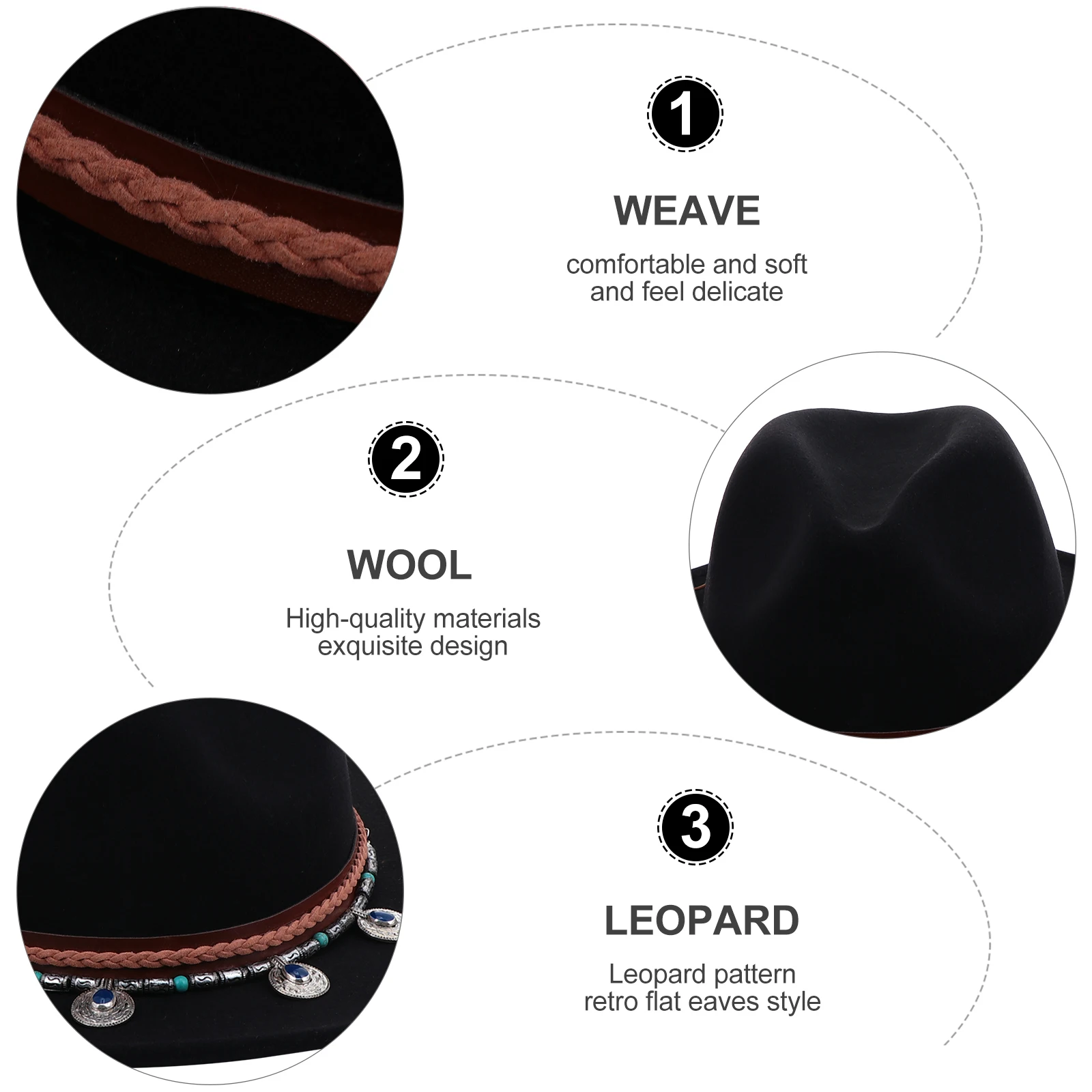 

Retro Felt Hat Vintage Women Hats Brim Ladies Wide Beret Flat British Style Miss