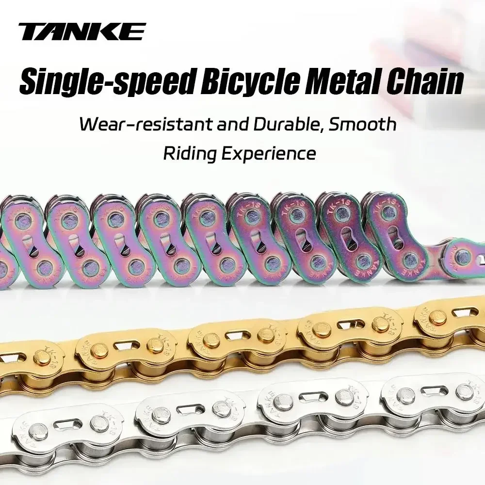 

TANKE Bike Single Speed Chains 1 Speed Mountain Bicycle Chain 100L MTB Single Speed Cycling Accesories BMX Chain electric