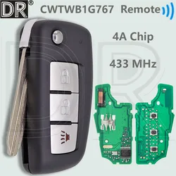 DR CWTWB1G767 Flip 4A Chip 433MHz Car Remote Key For Nissan Rogue S Qashqai J11 Micra Pulsar C13 Juke F15 X-Trail T32